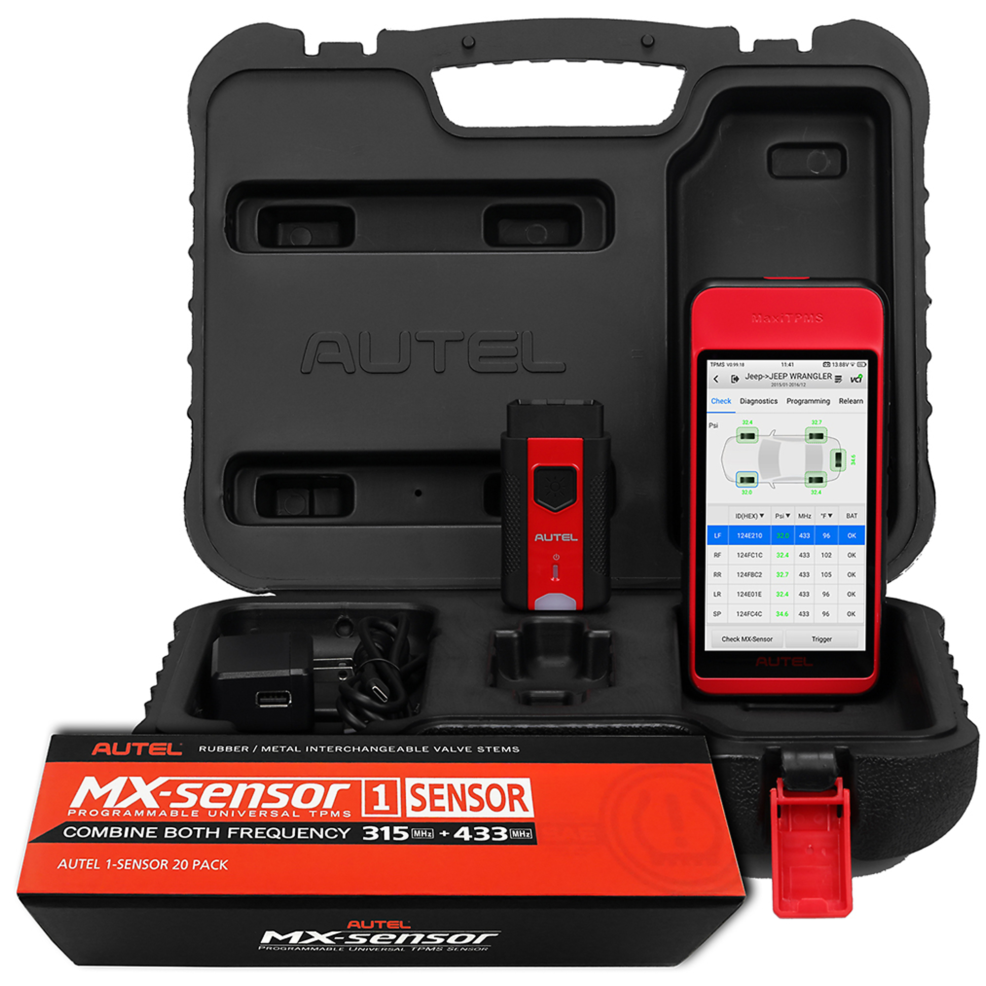 Autel ITS600 Kit with Twenty 1-Sensors — 5.5in. Touchscreen, Bluetooth, TPMS Diagnostics, Model# 700140